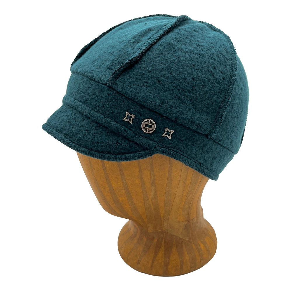 Vintage-style soft brim cap. Contrast stitching. Made in USA from recycled fabrics. Shop sustainable hats *pacific