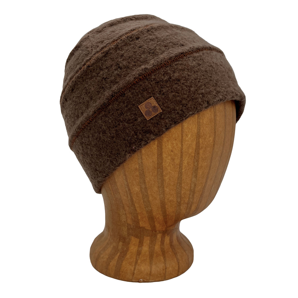 Unisex beanie for outdoor work. Made in the USA from upcycled fabric. Shop sustainable gifts and beanies. *earth