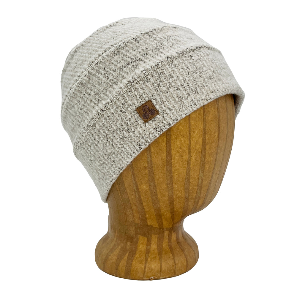 Unisex beanie for outdoor work. Made in the USA from upcycled fabric. Shop sustainable gifts and beanies. *linen