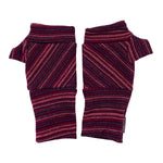 Lightweight and fully lined soft jersey knit fingerless gloves. Made in the USA with upcycled cotton fabrics. *raspberry