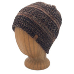 Unisex double layered beanie for outdoor warmth. Intricate weave knit from recycled cotton yarns. Made in Canada. *driftwood