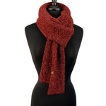 Thick plush unisex Toronto scarf. Made in Canada from recycled Polyana cotton blend yarns. *sangria
